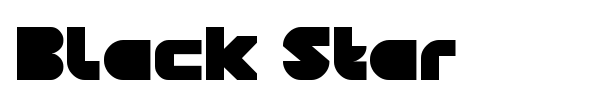 Black Star font preview